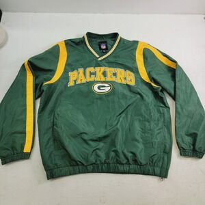 NFL G-III Green Bay Packers Pullover Side Zip Windbreaker Jacket Men's Sz XL EUC